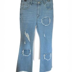Light Blue Distressed Women’s Jeans
